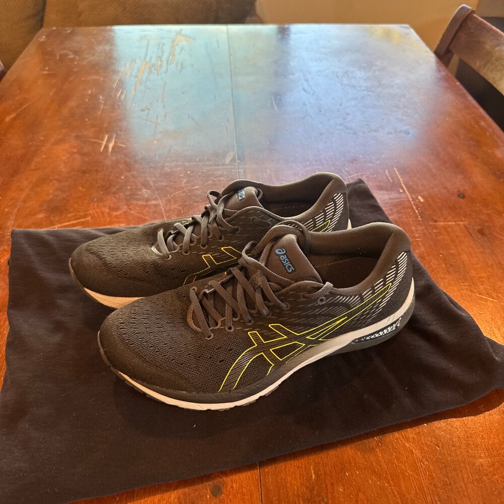 ASICS Gel Cumulus 22 Running Shoes Black Neon Yellow Mens 10.5